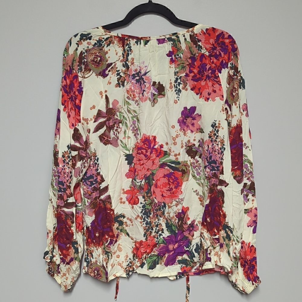 Andree Cream Floral Long Sleeve Blouse - Picture 5 of 6